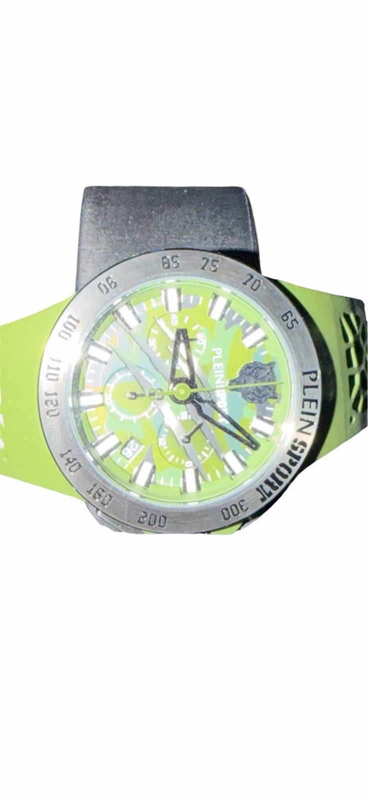 Philipp Plein Sport Green Watch with Skull Box – Used Once – Excellent Condition